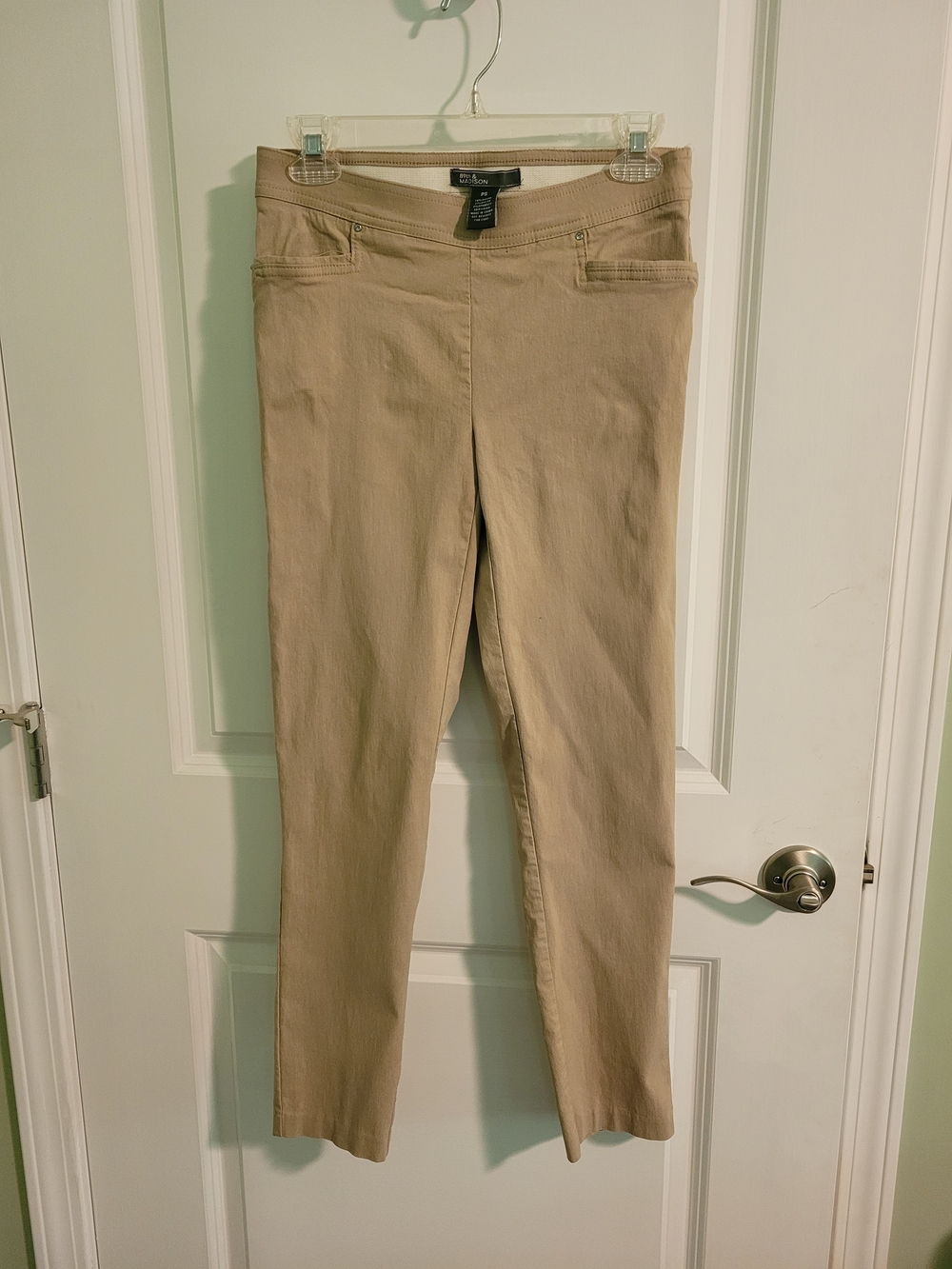 89th & Madison Slim Straight Tan Pants